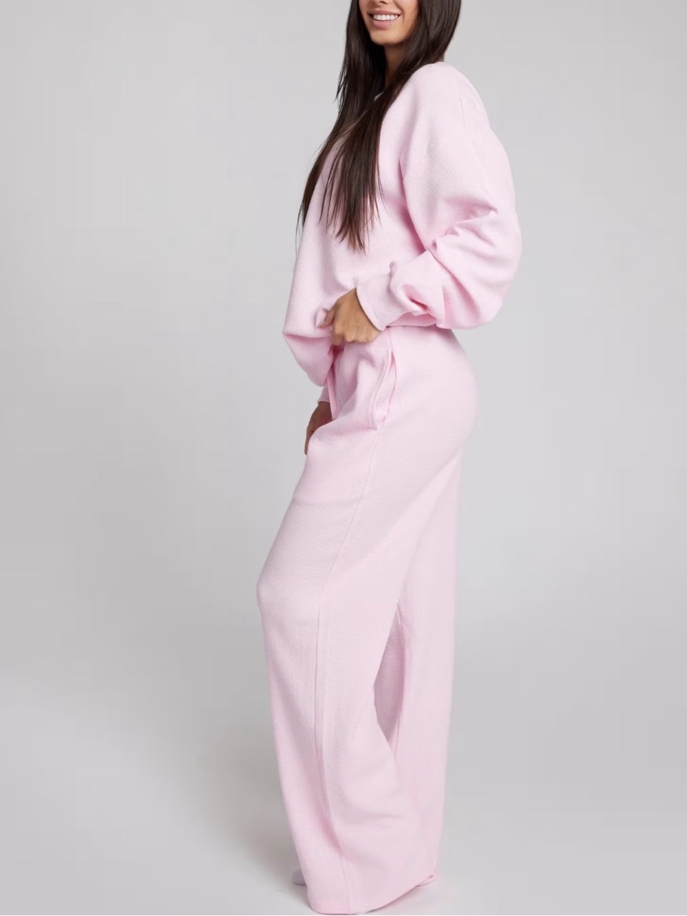 Comfrt Waffle Knit Lounge Set - Picture 3 of 13